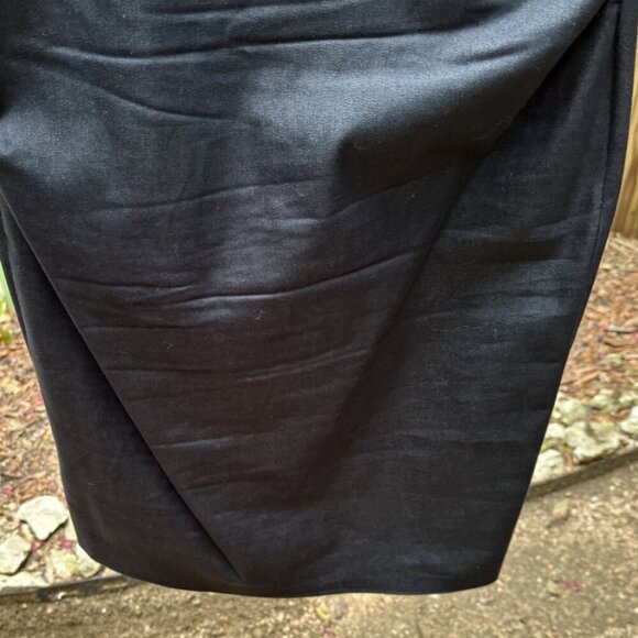 Donna Ricco Whimsigoth midi black dress gold Belt Cocktail Party Holiday 8 - Picture 4 of 5